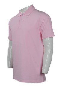 P813 來樣訂做Polo恤 網上下單Polo恤 訂製淨色Polo恤 Polo恤生產商     淺粉色